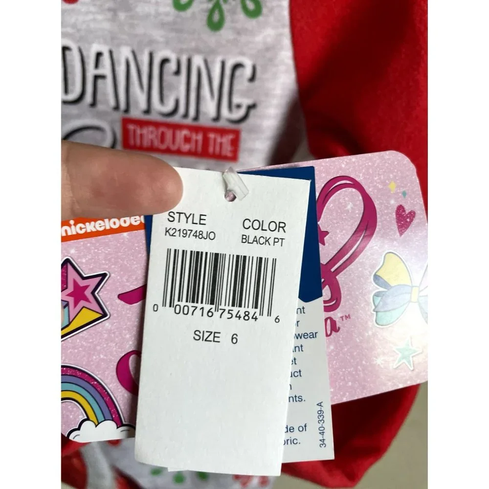 NWT Jojo Siwa Dancing Through the Snow Christmas Pj Top